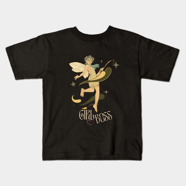 girl boss Kids T-Shirt by vishal anura